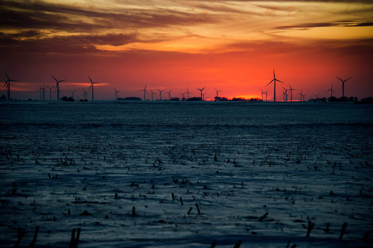A wind farm in Pomeroy, Iowa. The wind power industry is booming in the United States, with wind-farm technician projected to be the country’s fastest-growing occupation over the next decade. Credit Jim Watson/Agence France-Presse — Getty Images