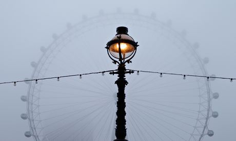 A street light in front of the EDF London Eye. Photograph: Andrew Winning/Reuters
